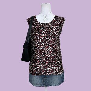 red patterned y2k textured sleeveless top quirky downtown it girl